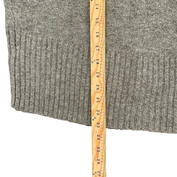Rachel Zoe Cowl Neck Grey Wool Blend Turtleneck High-Low Sweater Women's M - Picture 10 of 11